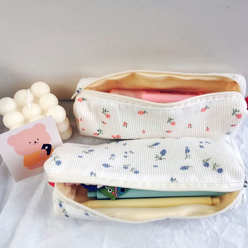 Dễ Thương Bóp Viết Vải Cotton Họa Tiết Hoa Xinh Xắn Cho Nữ