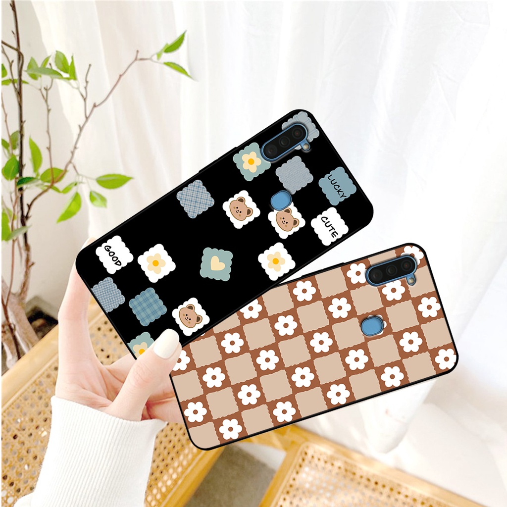 Ốp lưng Samsung A11 - Samsung M11 in họa tiết caro dế thương, cute.
