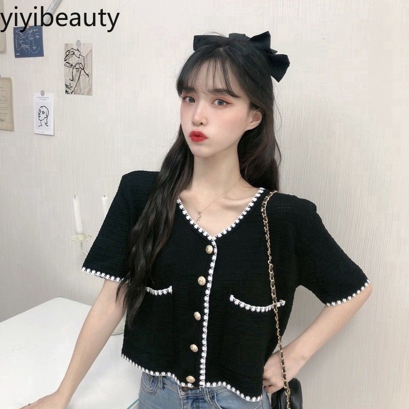 Áo Kiểu Tay Ngắn Thời Trang Dành Cho Nữ