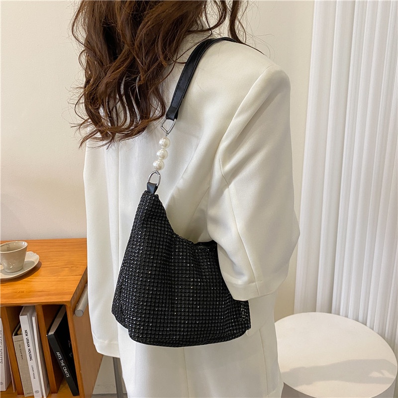 Túi Xách JASMIN NOIR Nữ Đính Ngọc Trai Thời Trang