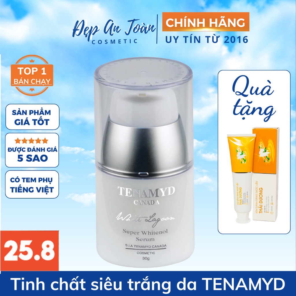 Tinh chất siêu trắng da TENAMYD CANADA -White Lagoon SUPER WHITENOL SERUM - 30g