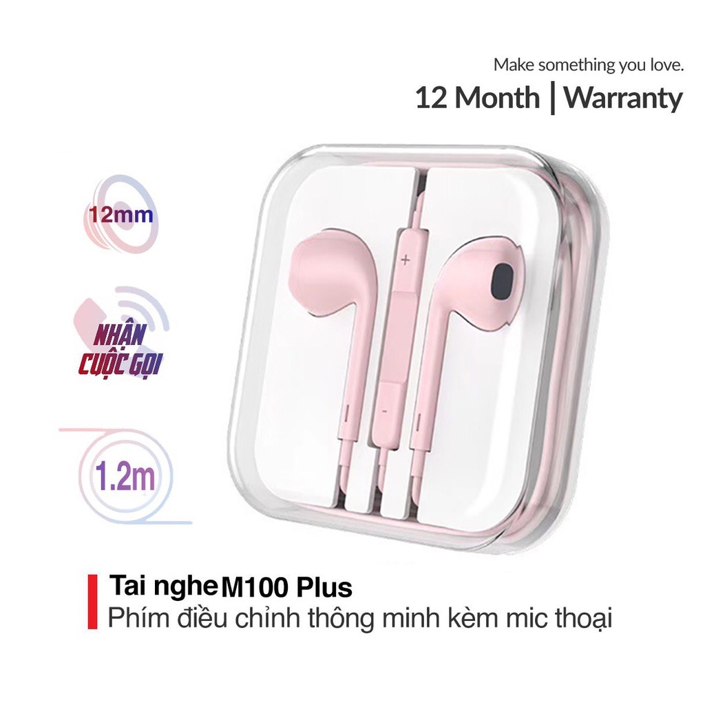 ⚡NowShtáo⚡ TAI NGHE ÂM THANH HAY HOCO M55 NHÉT TAI DÂY CÓ MIC JACK 3.5mm cho ĐT táo Android-H2N