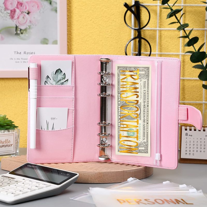 Sổ Tay A6 Bìa Da PU Có 12 Khóa Kéo Tiện Dụng