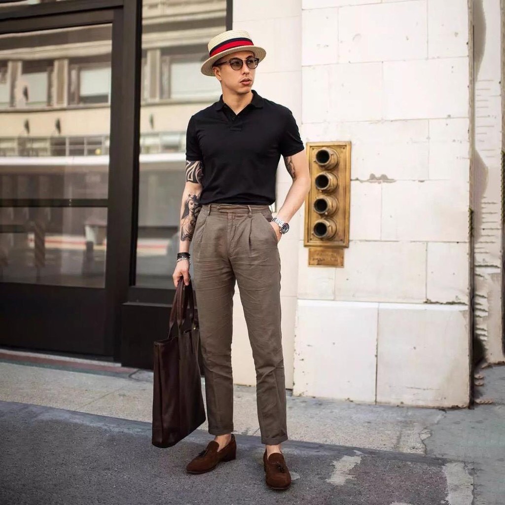 Áo polo nam Galvin cổ dệt bo len, áo thun nam có cổ tay lỡ - Gramen | BigBuy360 - bigbuy360.vn