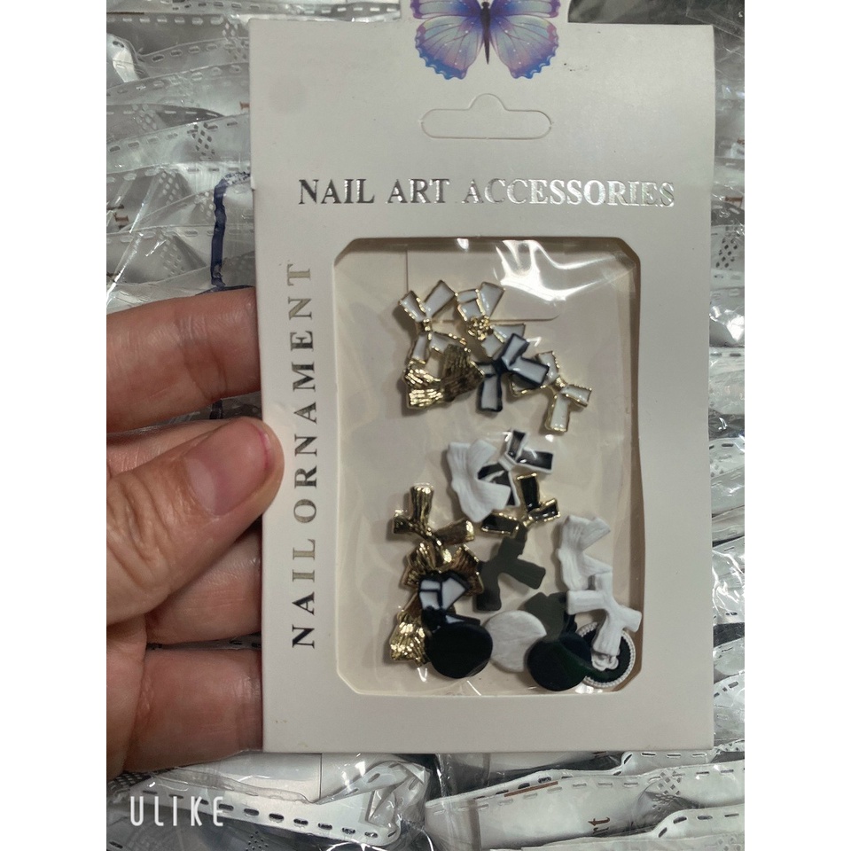 Set charm nơ 10 cái Cao Cấp đính móng trang trí Phụ Kiện nail - manh219