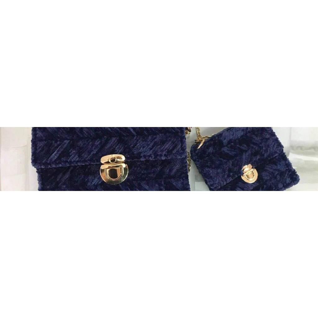 Len nhung hàn golden velvet loại đẹp mác hình cô gái