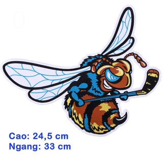 Sticker vải, patch ủi lớn hình con ong
