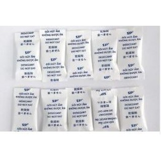 Gói hút ẩm silica gel 2 gram bao bì giấy mg cao cấp 100 gói = 200g