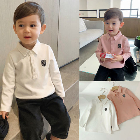 Áo Thun Polo Tay Dài Thời Trang Cho Bé Trai