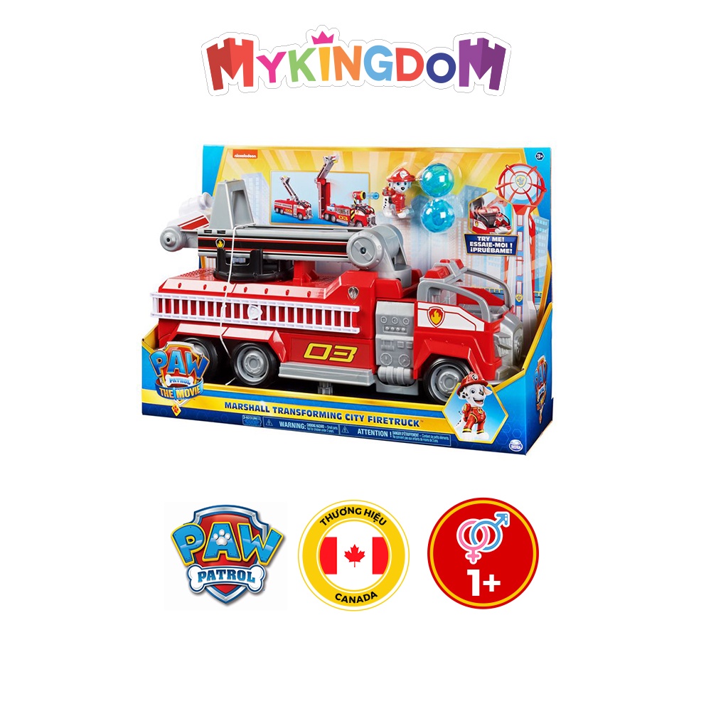 Đồ Chơi PAW PATROL Mô Hình Xe Cứu Hỏa Biến Hình The Movie - Marshall 6060444