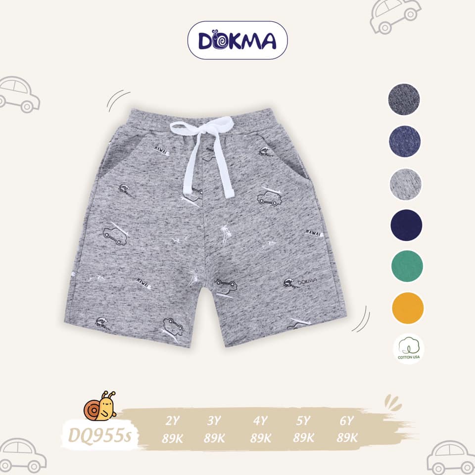 2-6Y Quần đùi, quần short bé trai Dokma DQ955S