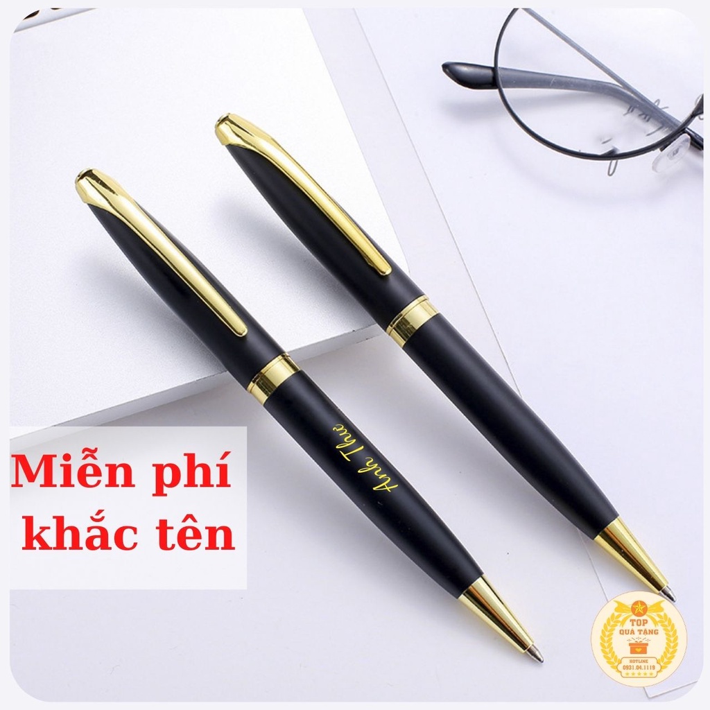 Bút ký cao cấp khắc tên Logi xoay mở ngòi TopGift LOGIX - Quà tặng sinh nhật, thầy cô bạn bè người thân