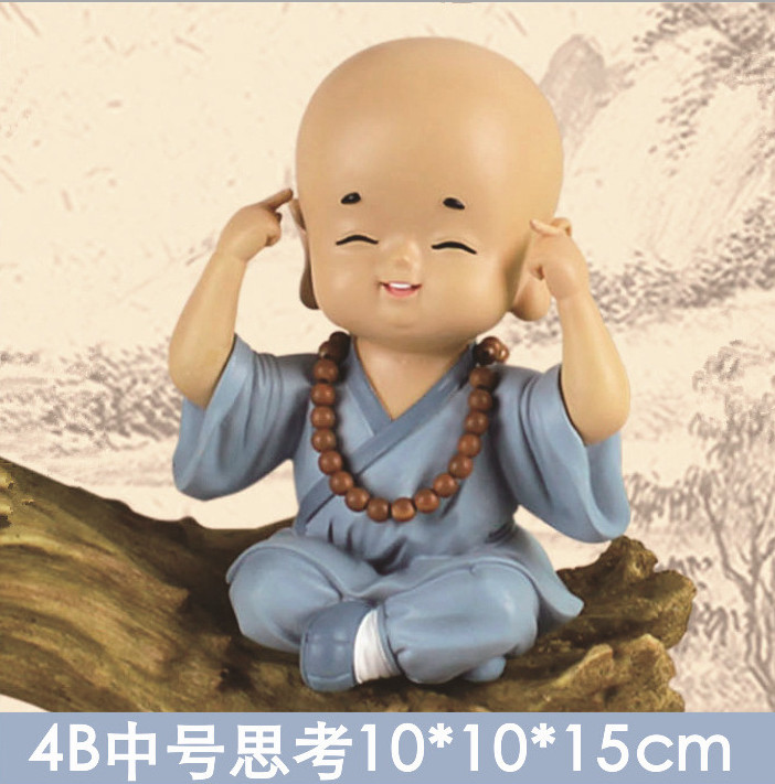 Tượng Chú Tiểu Áo Xanh Size Vừa 15cm