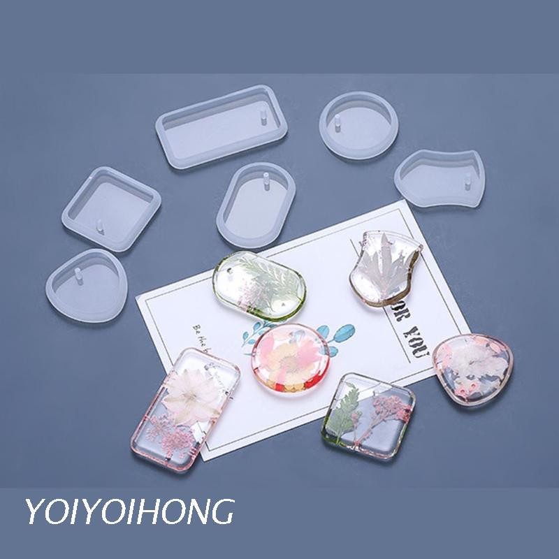 Bộ 6 Khuôn Silicon Làm Mặt Dây Chuyền / Móc Khóa DIY
