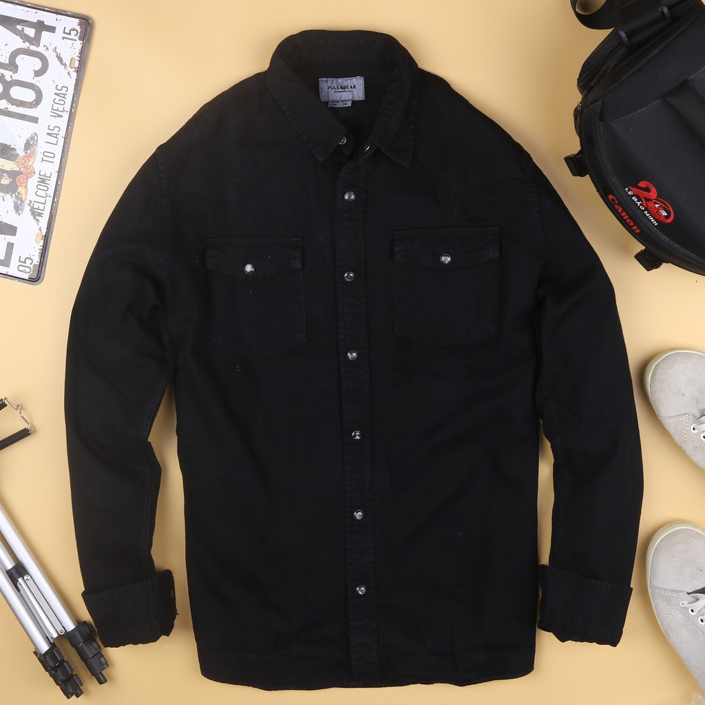 Sơ mi denim nam dài tay VNXK chất đẹp | BigBuy360 - bigbuy360.vn