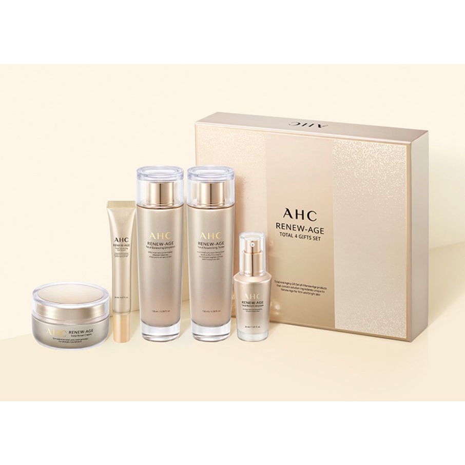 Bộ 4 sản phẩm dưỡng da cao cấp AHC AHC Renew Age Total Reset