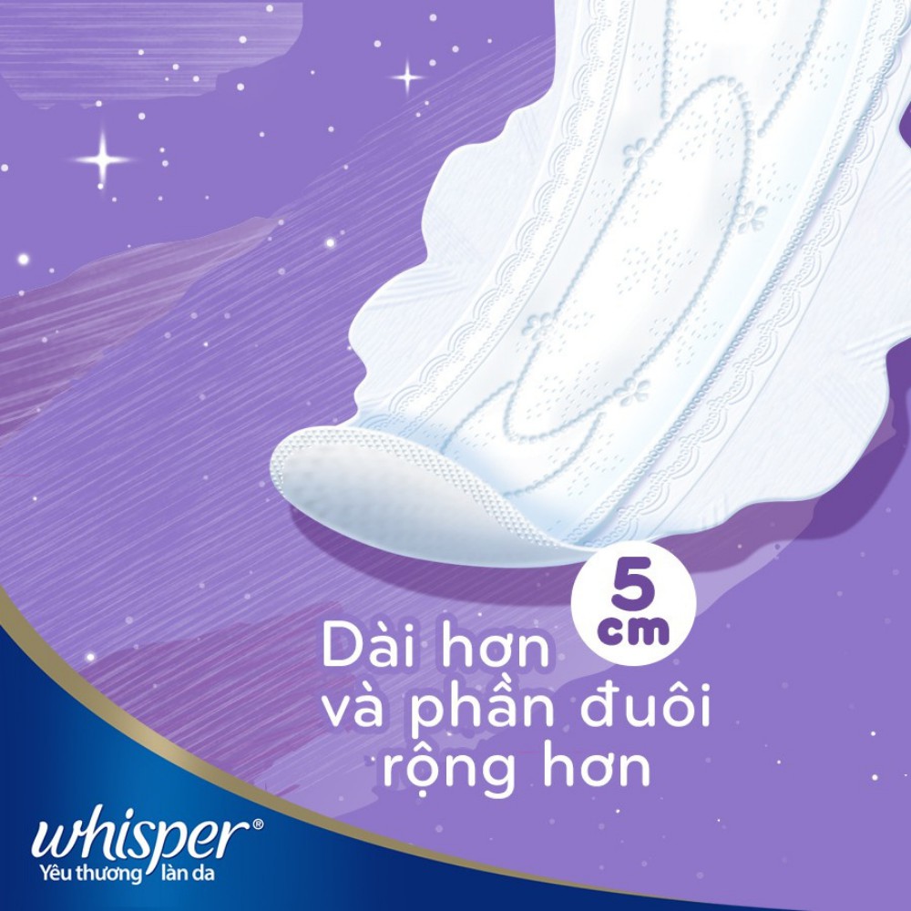 Băng Vệ Sinh Whisper Ban Đêm Skin Love 28Cm 8 Miếng