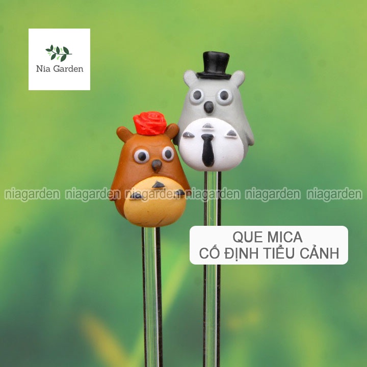 Que nhựa mica cố định phụ kiện tiểu cảnh cây cảnh terrarium Nia Garden N5