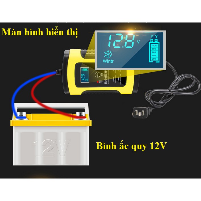 Sạc bình ắc quy 12V/6A có khử sunfat ANHNTcyz