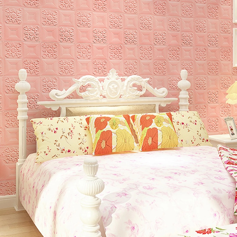 Miếng Dán Tường 3D Bằng Xốp PE Chống Nước Chống Ồn 35 * 35cm Trang Trí Nhà Cửa Dịp Giáng Sinh