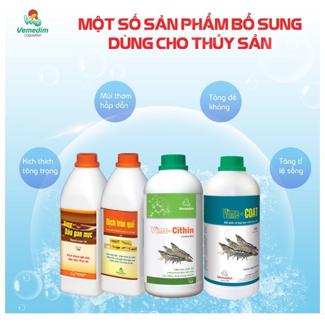 VEMEDIM Organic for shrimp - Cung cấp khoáng chất cho tôm bóng vỏ, nặng cân, gói 1kg - Lonton store