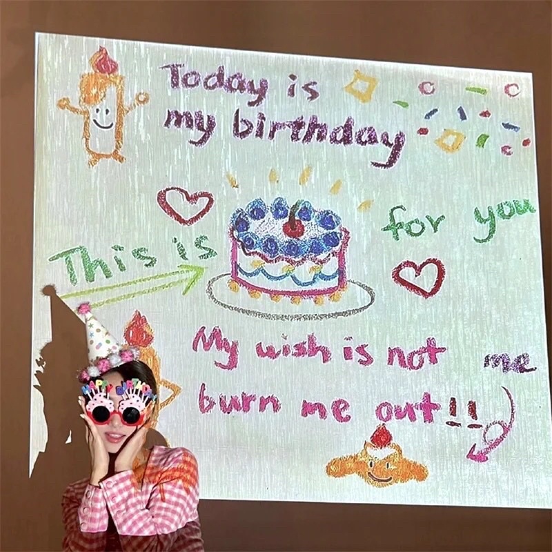 Đèn Chiếu 3D Hình Chữ Happy Birthday Trang Trí Tiệc Sinh Nhật Phong Cách Hàn Quốc Siêu Đẹp