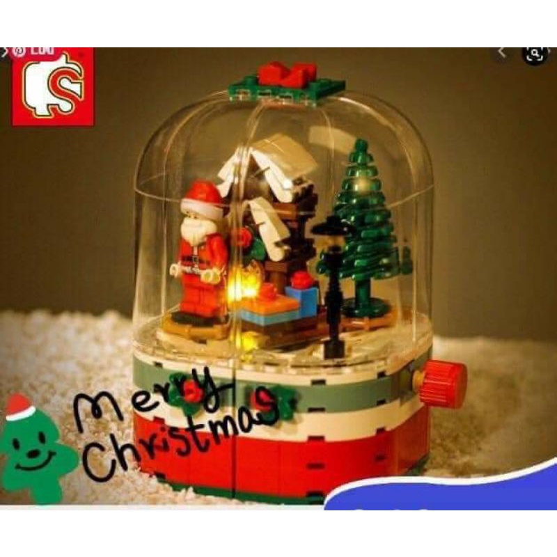 Hộp Phát Sáng- Lắp Ghép Lego Giáng Sinh cho bé Hãng Sembo