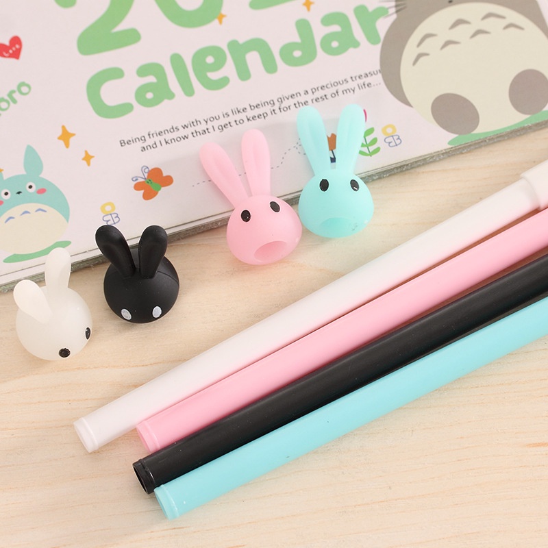 Bút gel nước mực đen hình thỏ cute dễ thương cho học sinh