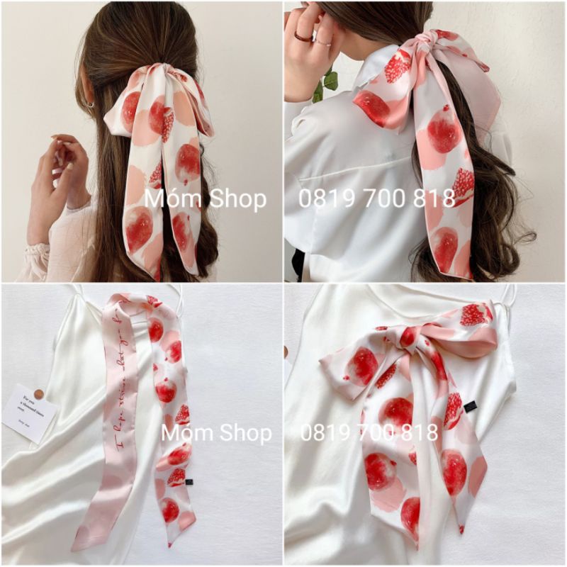 Khăn buộc tóc, choàng cổ, dây ruy băng buộc tóc thắt nơ xinh xắn