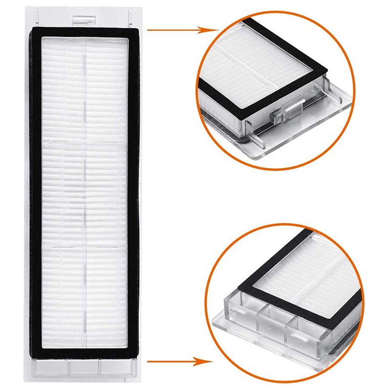 Bộ 2 Bàn Chải Chính + 4 Bộ Lọc Hepa + 4 Bàn Chải Phụ Thay Thế Dành Cho Xiaomi Roborock S5 S50 S51 C10 E25 E20 E35