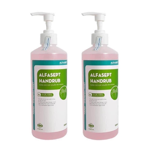 Nước rửa tay khô nhanh - dung dịch sát khuẩn ALFASEPT HANDRUB - 500ml (Hàng sẵn)