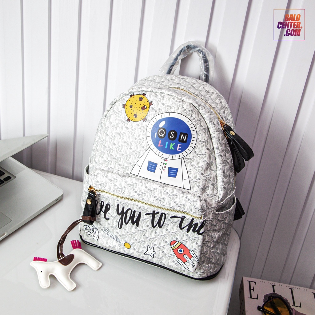 Balo Nữ Đi Học Thời Trang Edmond Maison QSN Love You To The Space 2 Size M - L ( Hàng Auth Order Có Sẵn )