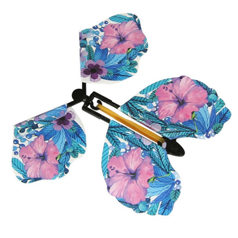 Set 5 Thẻ Hình Bướm Bay Bằng Cao Su Có Dây Thun Làm Quà Tặng Sinh Nhật/Đám Cưới
