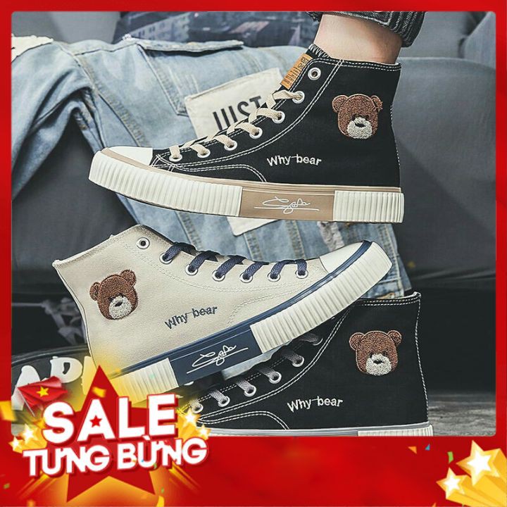 Giày thể thao sneaker nữ độn đế ĐỘC_Store kiểu dáng clasic hình gấu siêu Hot