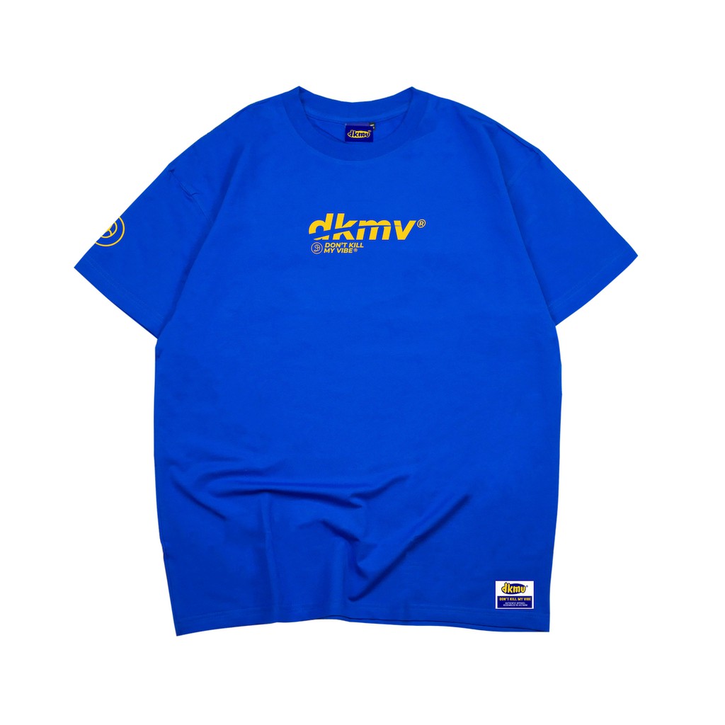 DKMV Áo thun unisex màu xanh đậm | DKMV Blue Logo Tee