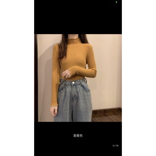 Áo Len Tăm Cổ Lọ 3 Phân