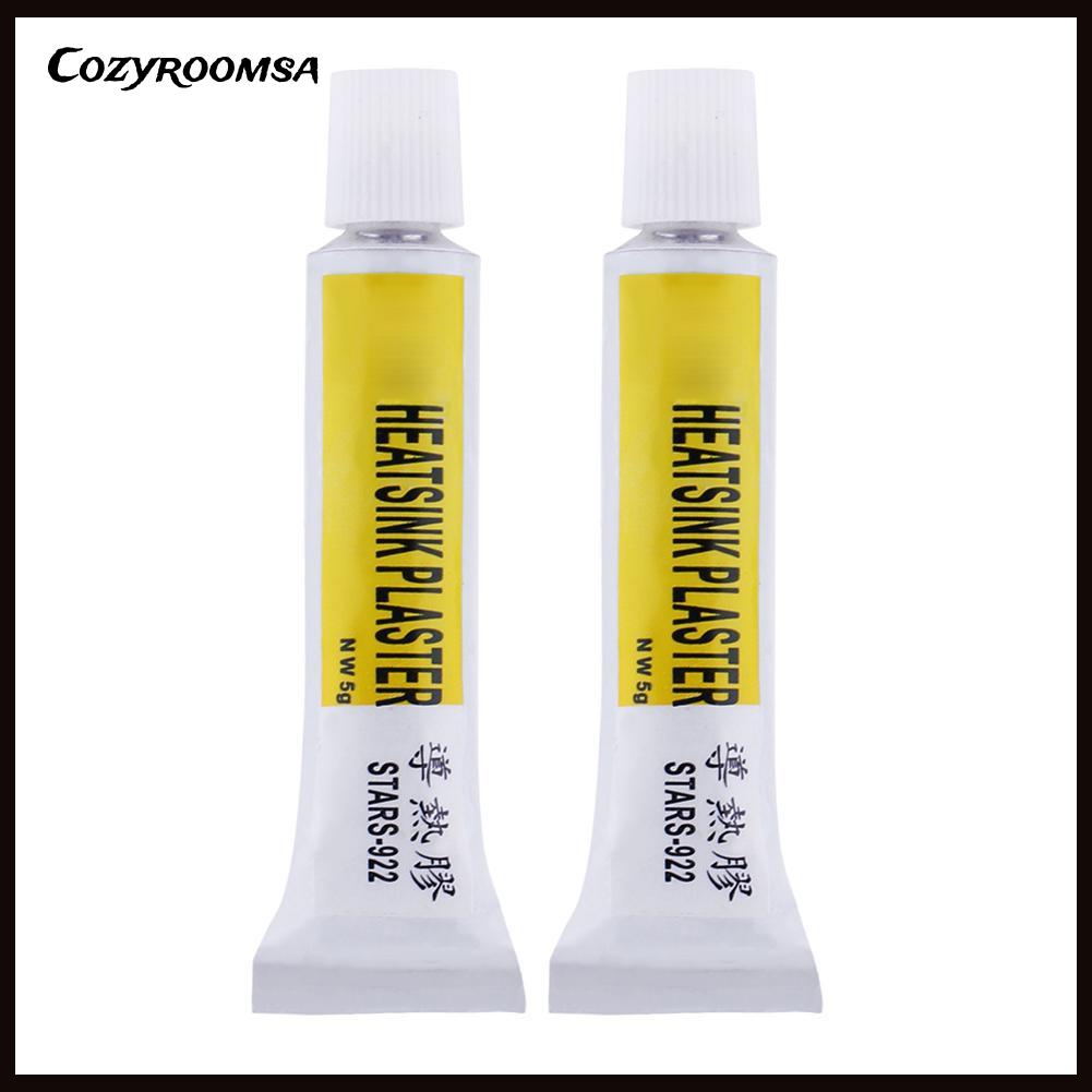 Cozyroomsa 2pcs STARS-922 Heatsink Plaster Thermal Silicone Adhesive Cooling Paste