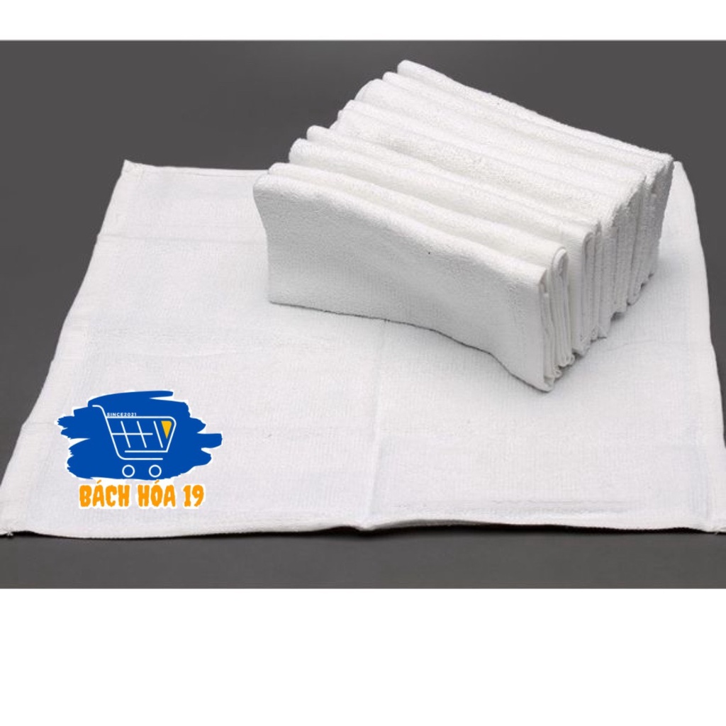 Khăn ô vuông trắng cotton tavans tiện lợi-đủ 3 cỡ lựa chọn