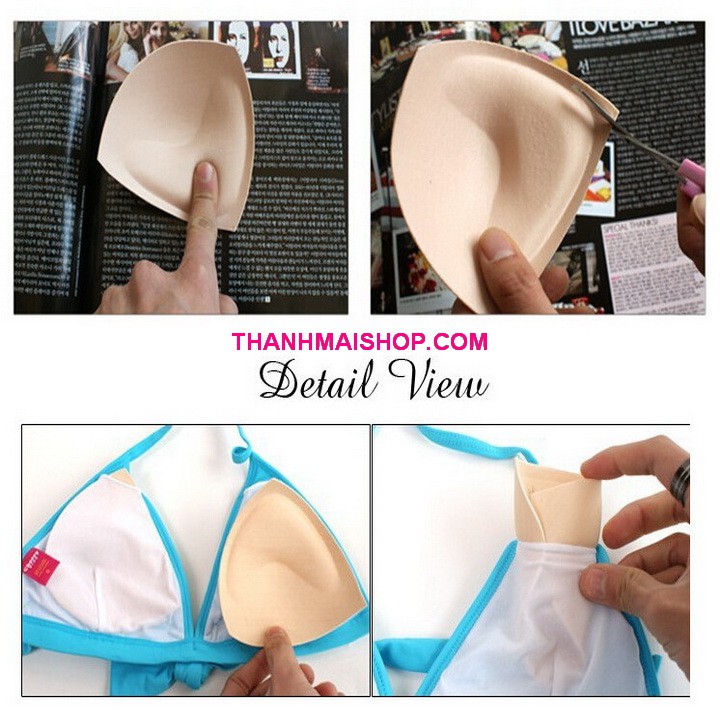 Bộ 2 miếng độn ngực mút mềm DON008 cao cấp hình tam giác