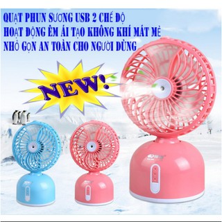 Quạt Hơi Nước Mini Tích Điện Hot 2019