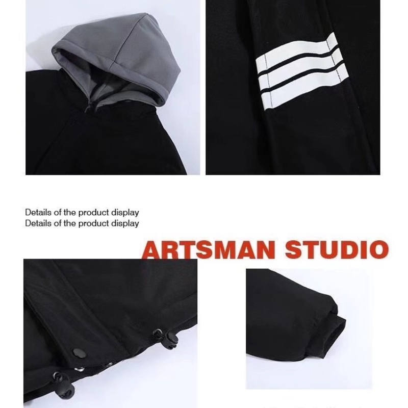 Áo khoác bomber giả hai lớp phong cách Hàn Quốc cho nam