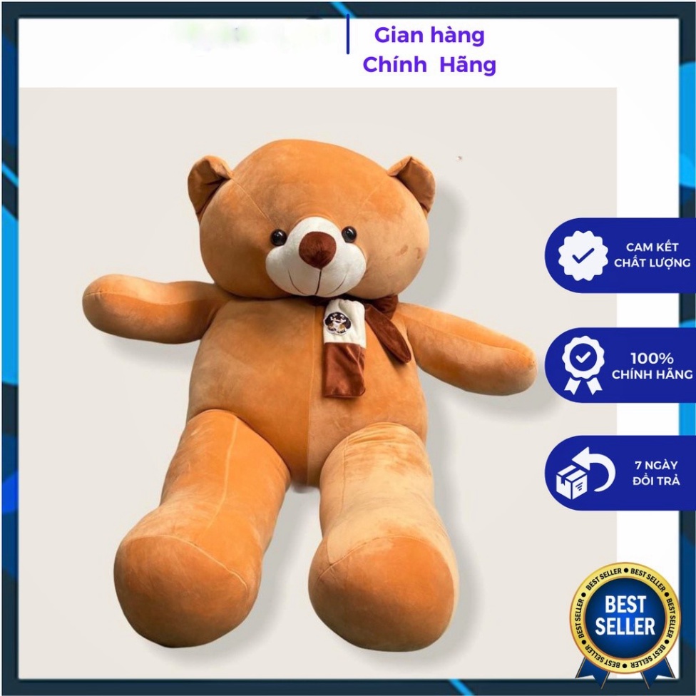 Gấu Bông Teddy Khăn, Gấu Bông To Cao Cấp Quà Tặng Đáng Yêu Chất Liệu Vải co dãn 4 chiều Gấu Xinh - G19