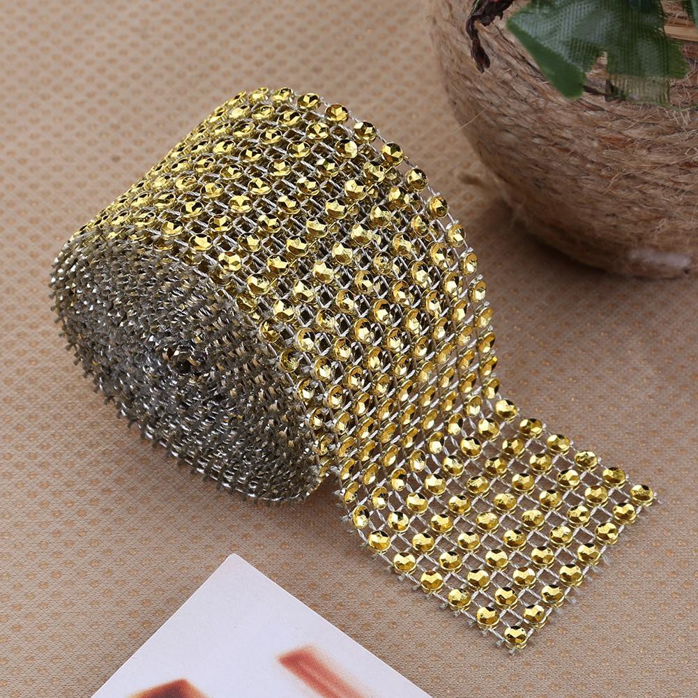Cuộn dây lưới đính đá pha lê lấp lánh trang trí đám cưới