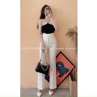QUẦN TÂY ỐNG LOE LƯNG CAO (KÈM VIDEO HÌNH THẬT)