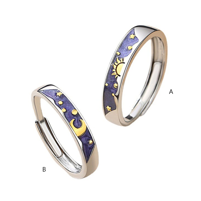 Nhẫn Đính Hôn Mặt Trời Mặt Trăng Cho Nữ Fiancee Girlfriend Wife Husband Biểu Tượng Tình Yêu Tinh Tế Uni