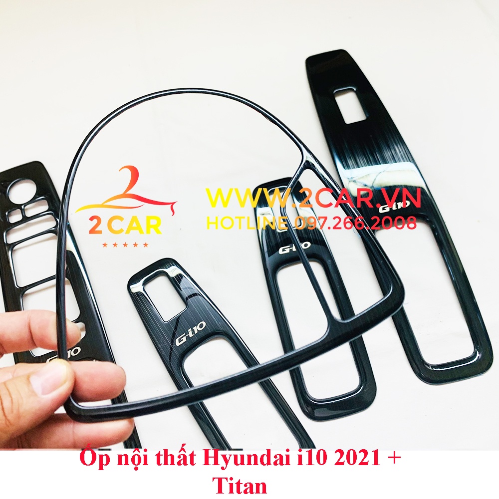 Ốp Nội Thất Xe Hyundai i10 đời 2021- 2022- 2023, Vân Titan cao cấp
