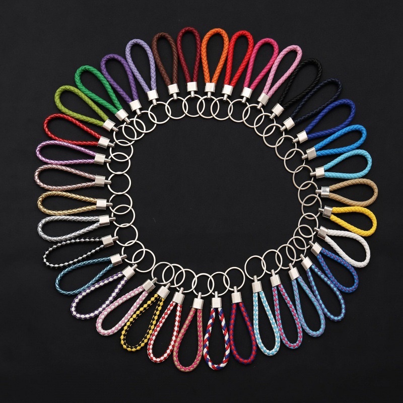 Móc khóa gấu Popobe Trắng đen (Kèm dây da) phụ kiện xinh cho túi xách balo