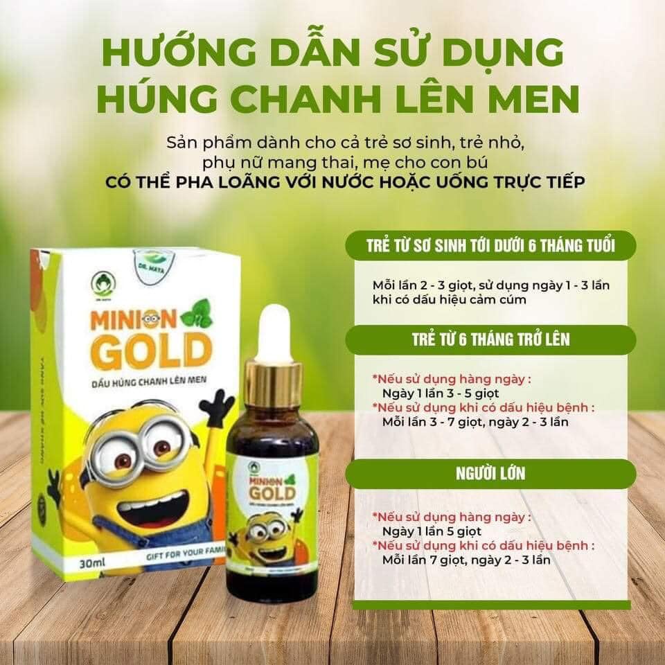 Dầu húng chanh Minion Gold chính hãng Dr.Maya hỗ trợ bé giảm ho, tiêu đờm, tăng đề kháng