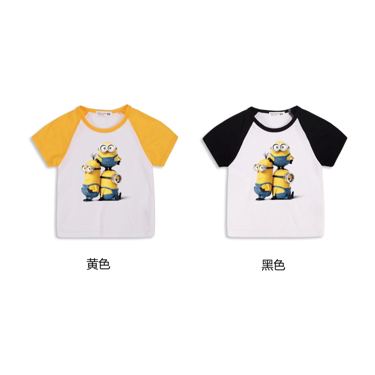 Áo thun tay ngắn in hình Minion dễ thương 6 màu lựa chọn cho bé