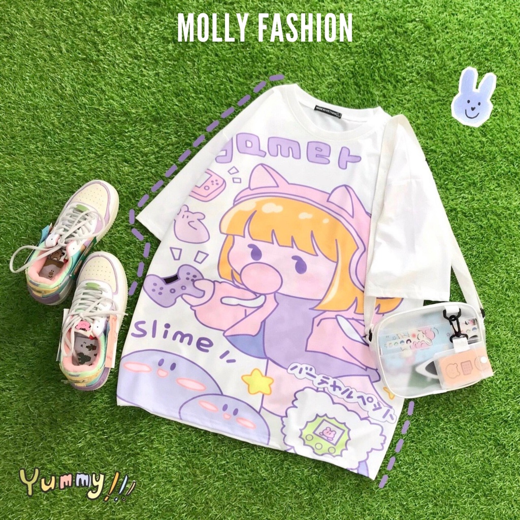 Áo thun tay lỡ ❤️ Áo phông Unisex GAMER form rộng Freesize dành cho nam nữ Molly Fashion